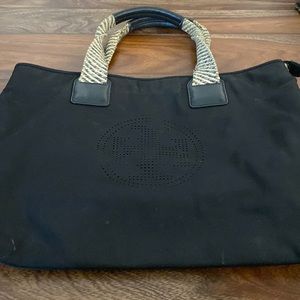 Tory Burch mini bucket tote perforated